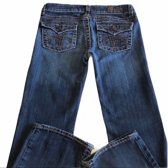 Kut From The Kloth Jeans Size 4 Thick Stitch Boot Cut Dark Wash - Picture 3 of 8